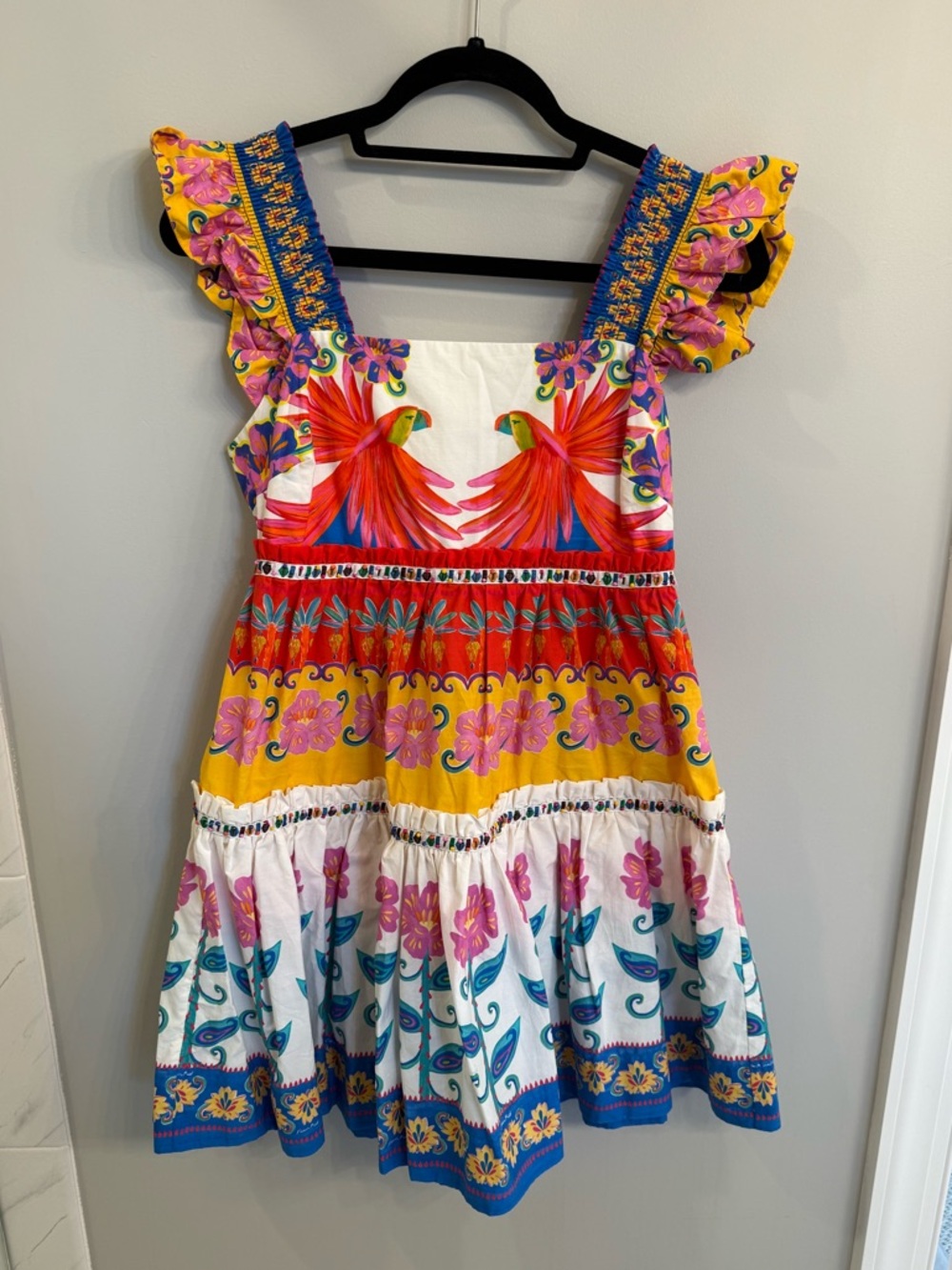 FARM Rio Vivid Garden Off White Mini Dress